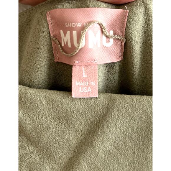 Show Me Your Mumu Paris Gown in Moss Green Stretch L - Picture 3 of 4